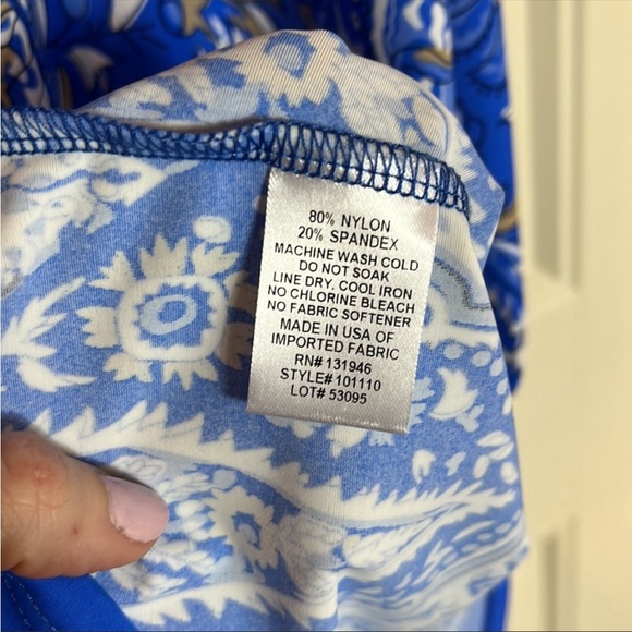 Jude Connally Dress Batik Floral Print Catalina
Sleeveless Blue Sz L - Picture 3 of 5